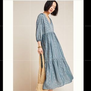 Anthropologie Napoli Tiered Maxi Dress